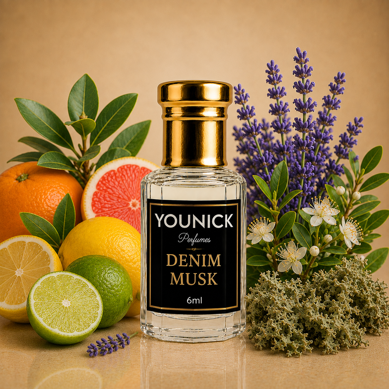 YOUNICK Denim Musk Premium Attar | Fresh Woody Long Lasting Perfume Oil | Unisex Alcohol-Free Attar