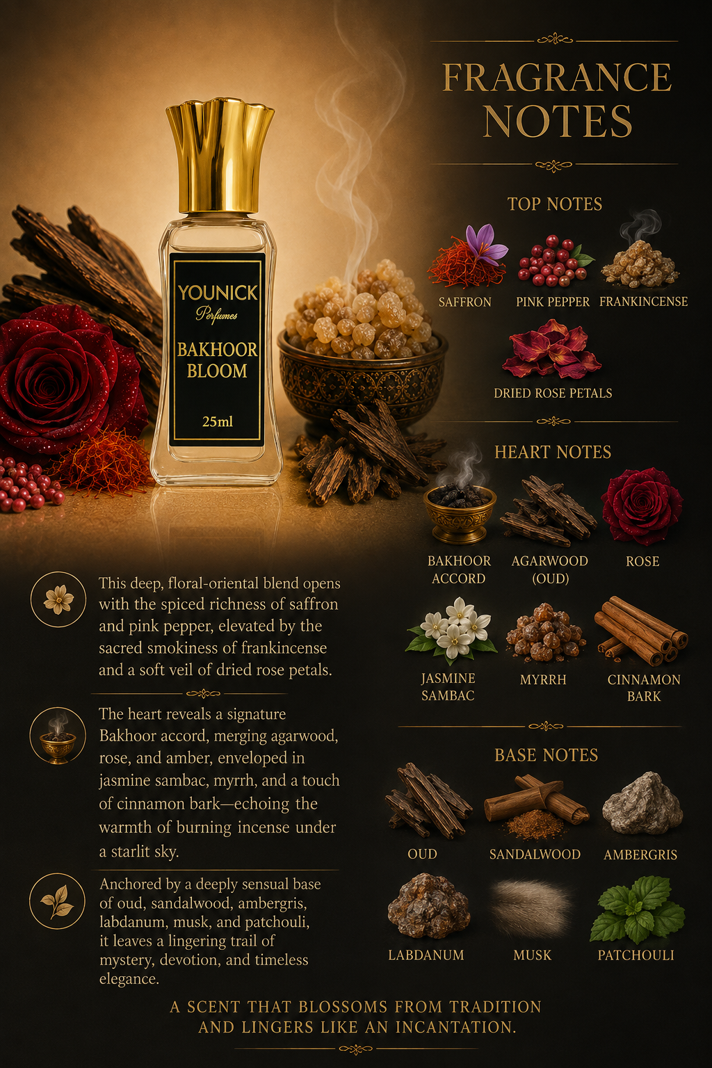 Bakhoor Bloom Attar – Concentrated Perfume Oil by YOUNICK