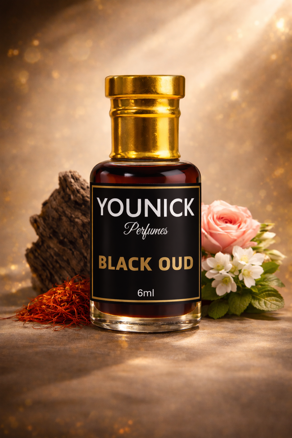 Black Oud Attar by YOUNICK Perfumes | 6ml / 12ml | Strong & Long Lasting Woody Fragrance