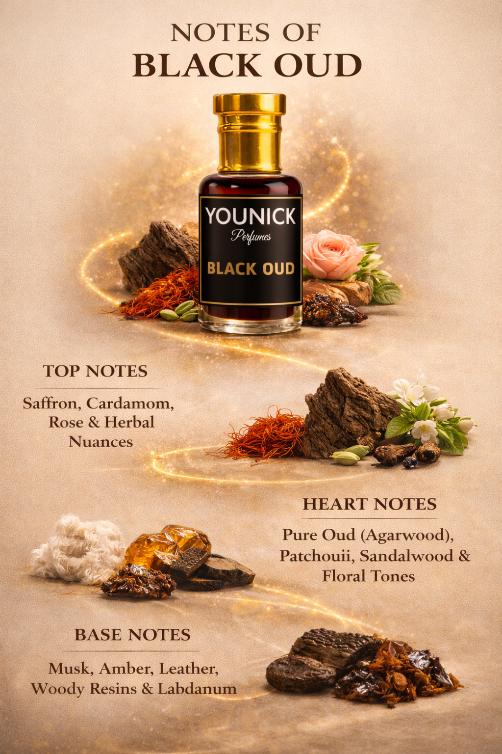 Black Oud Attar by YOUNICK Perfumes | 6ml / 12ml | Strong & Long Lasting Woody Fragrance