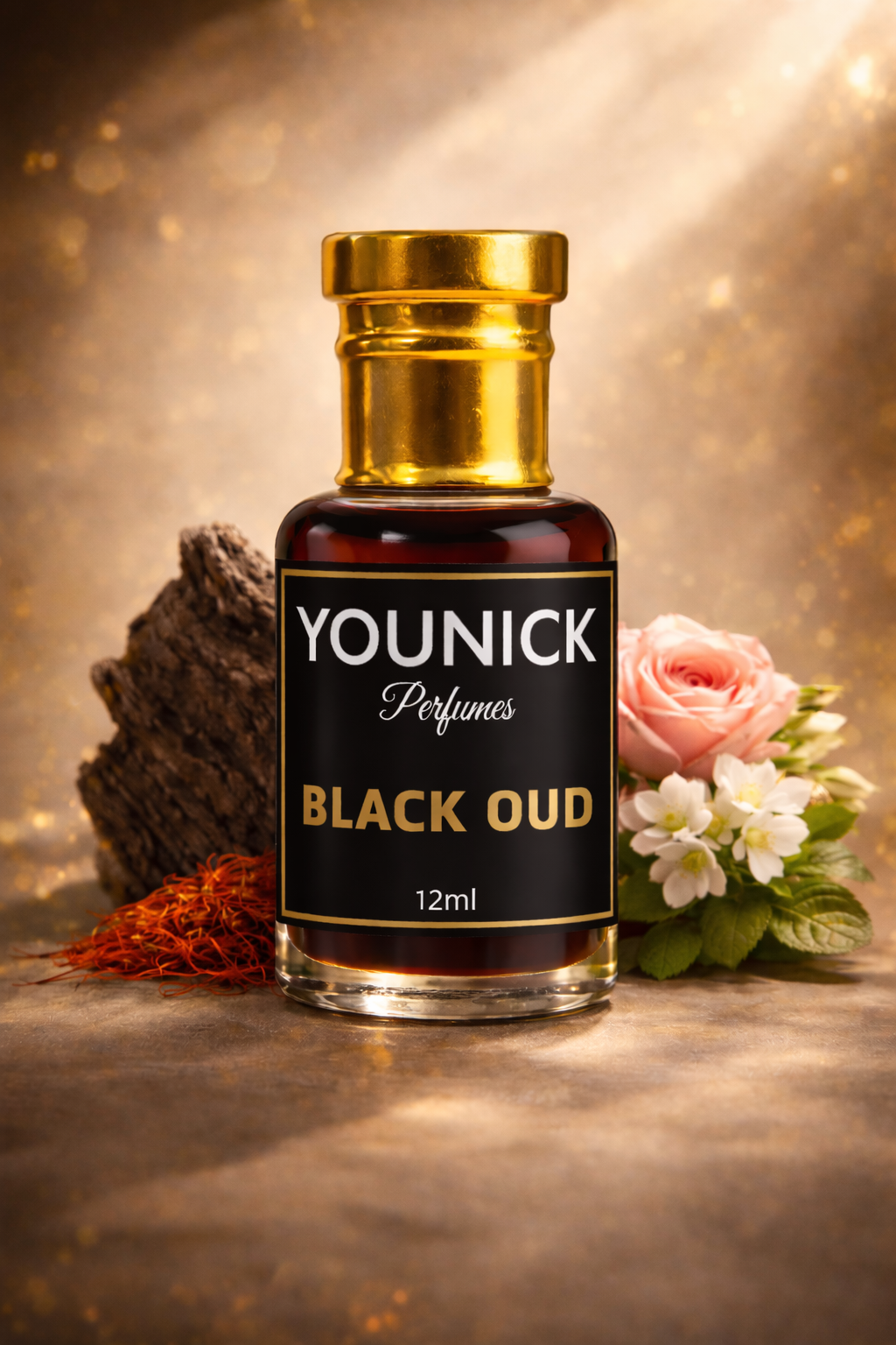 Black Oud Attar by YOUNICK Perfumes | 6ml / 12ml | Strong & Long Lasting Woody Fragrance