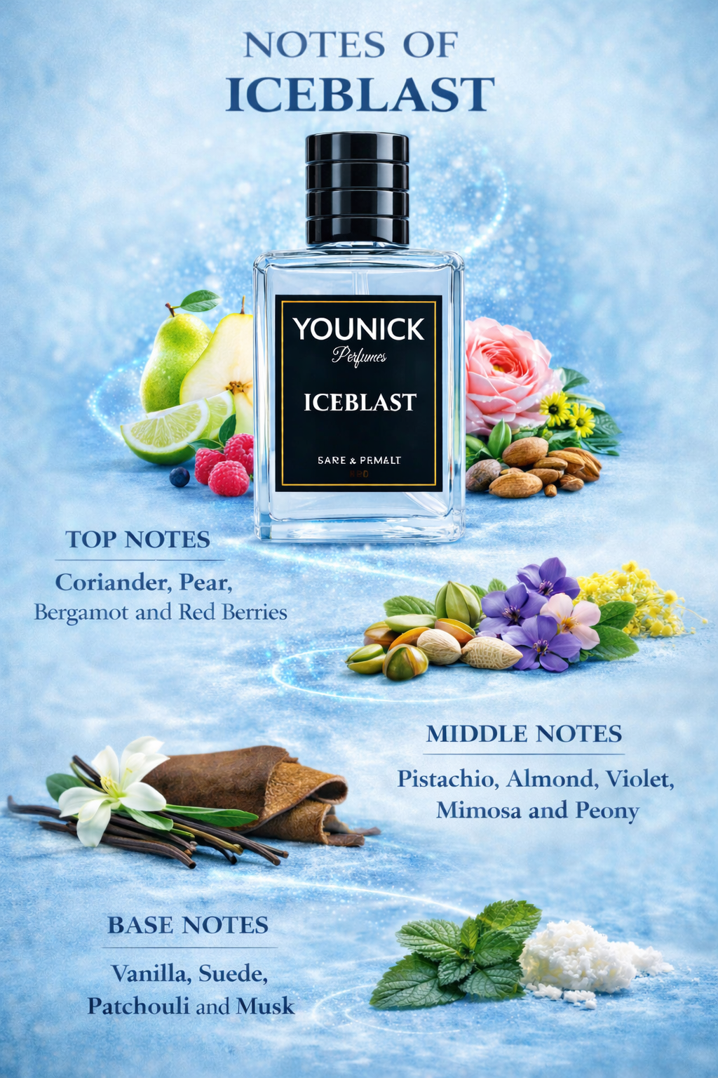 ICEBLAST Eau De Parfum for Men & Women | Fresh Icy Fruity Floral Scent