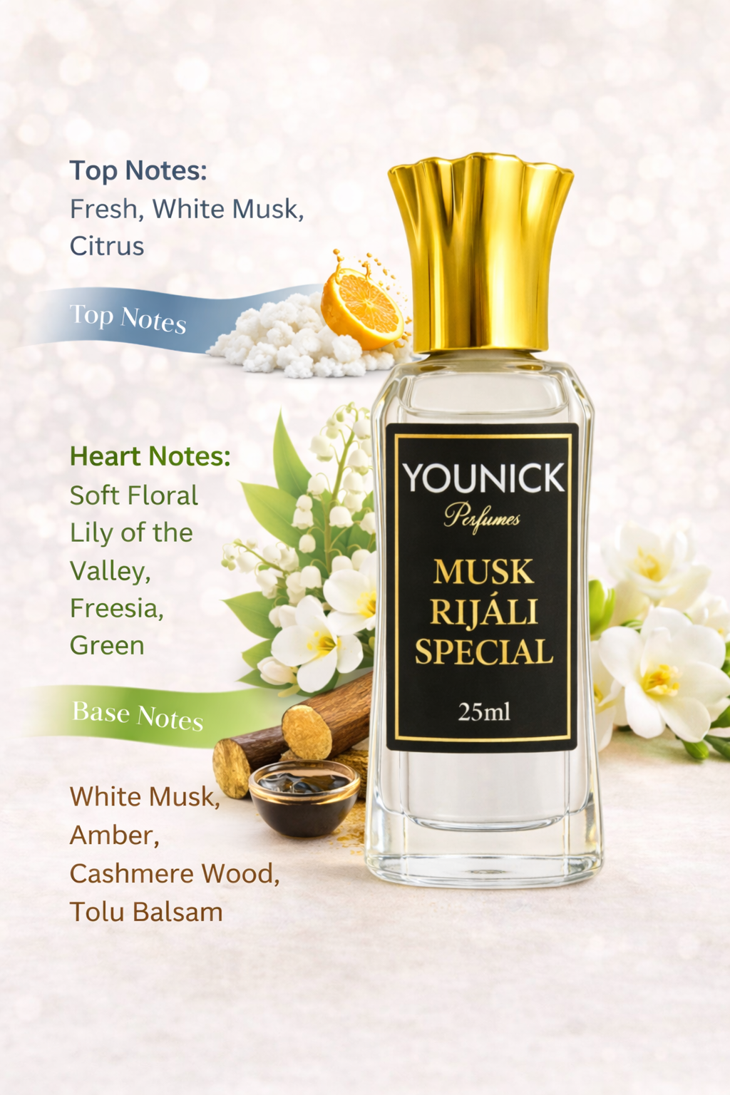 Musk Rijali Special by YOUNICK Perfumes – Fresh White Musk Floral Attar