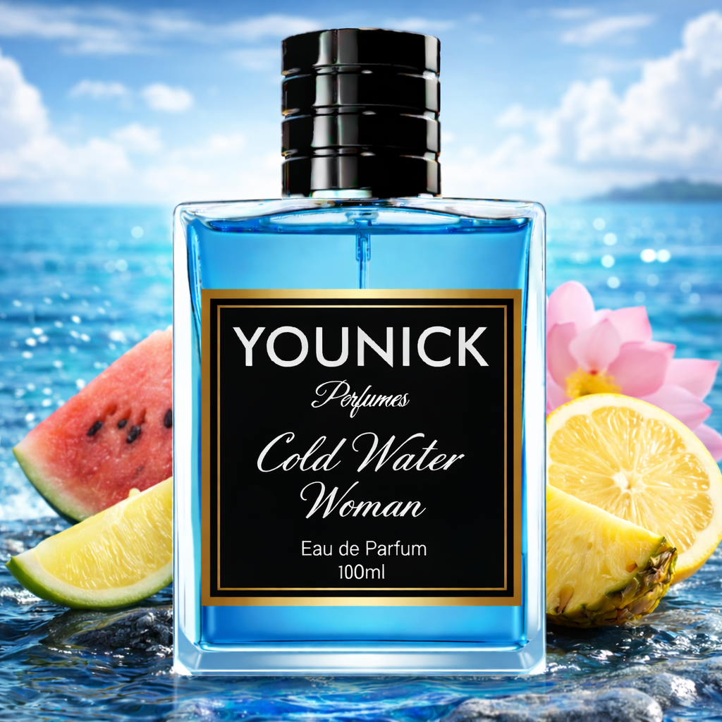 Younick Cold Water Woman Eau de Parfum – Floral Aquatic Inspired Version of Cool Water Woman by Davidoff