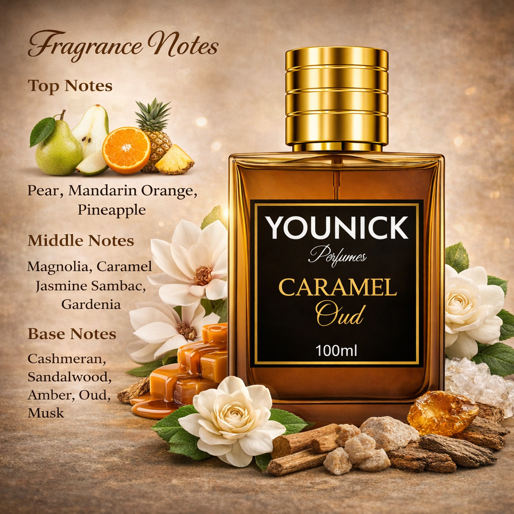Caramel Oud by YOUNICK – Premium Eau De Parfum | Sweet Woody Oriental Fragranc