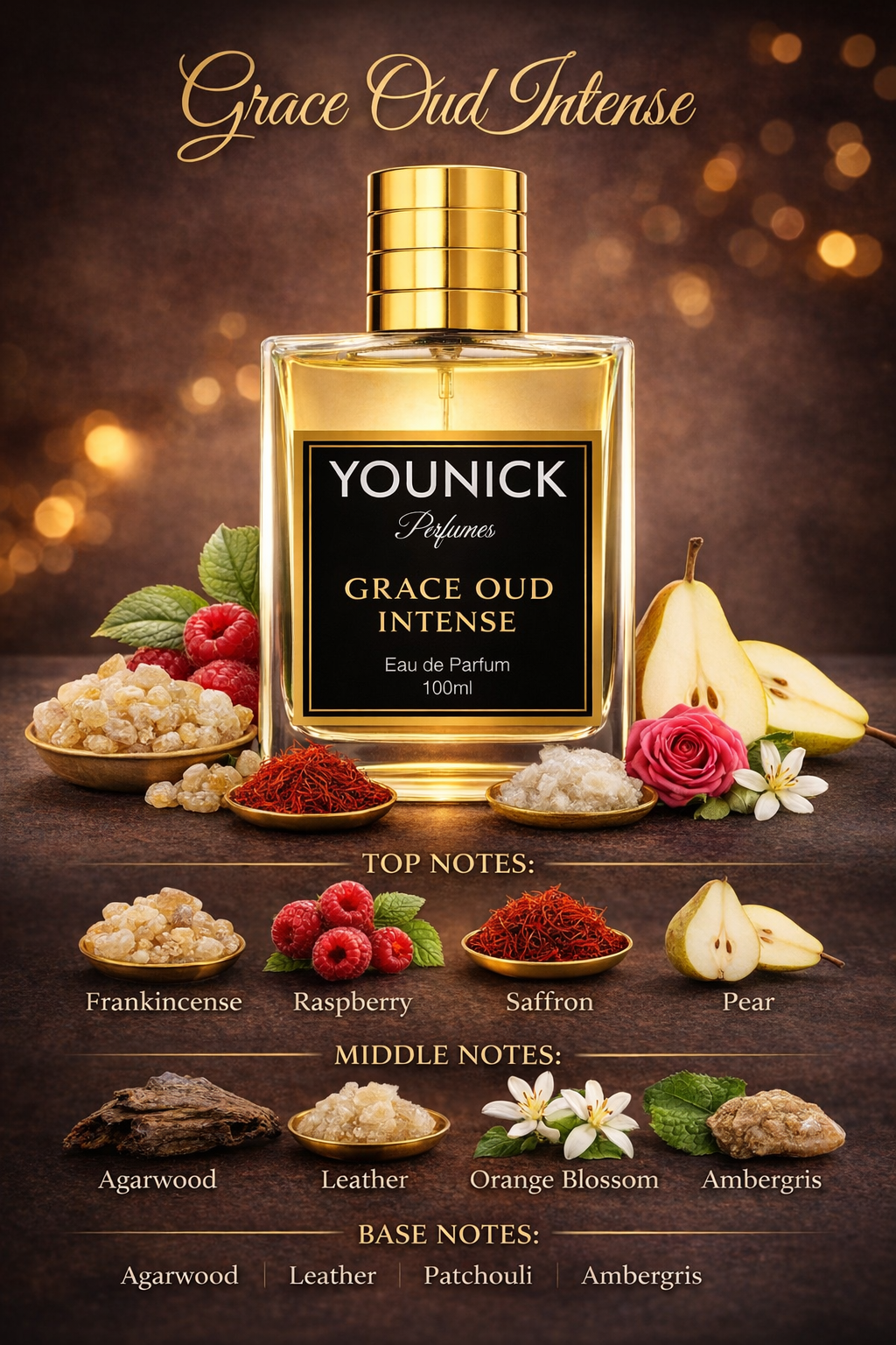 Grace Oud Intense EAU DE PARFUM – Unisex Luxury Fragrance Inspired By GUCCI INTENSE OUD