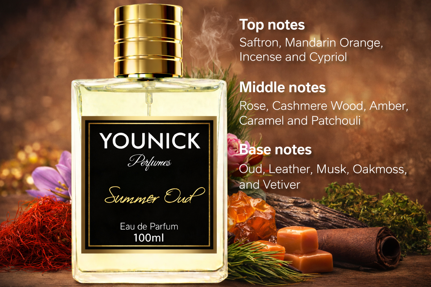 Summer Oud Eau de Parfum by YOUNICK – Inspired by Ahmed Al Maghribi