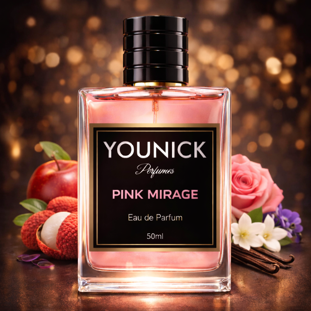 YOUNICK Pink Mirage Eau De Parfum – Sparkling Lychee & Floral Vanilla Luxury Perfume