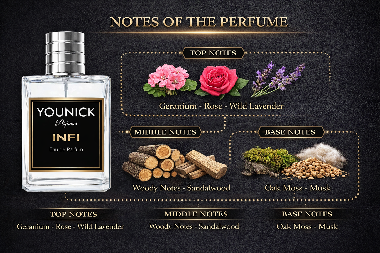 INFI by YOUNICK Eau De Parfum – Elegant Woody Floral Musk Fragrance