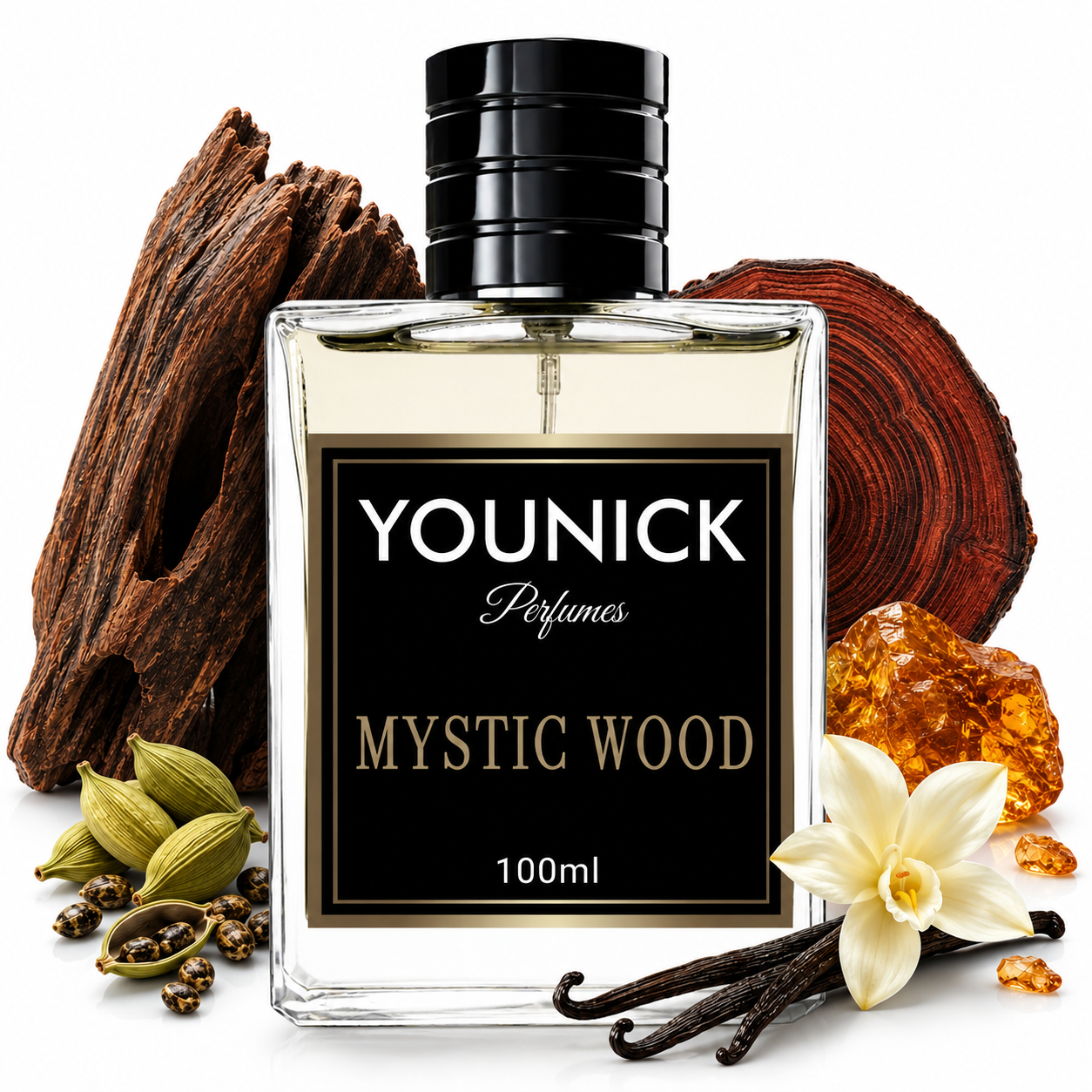 YOUNICK Mystic Wood Eau de Parfum for Men | Premium Woody Spicy Fragrance | Long Lasting Perfume Spray | 50ml / 100ml