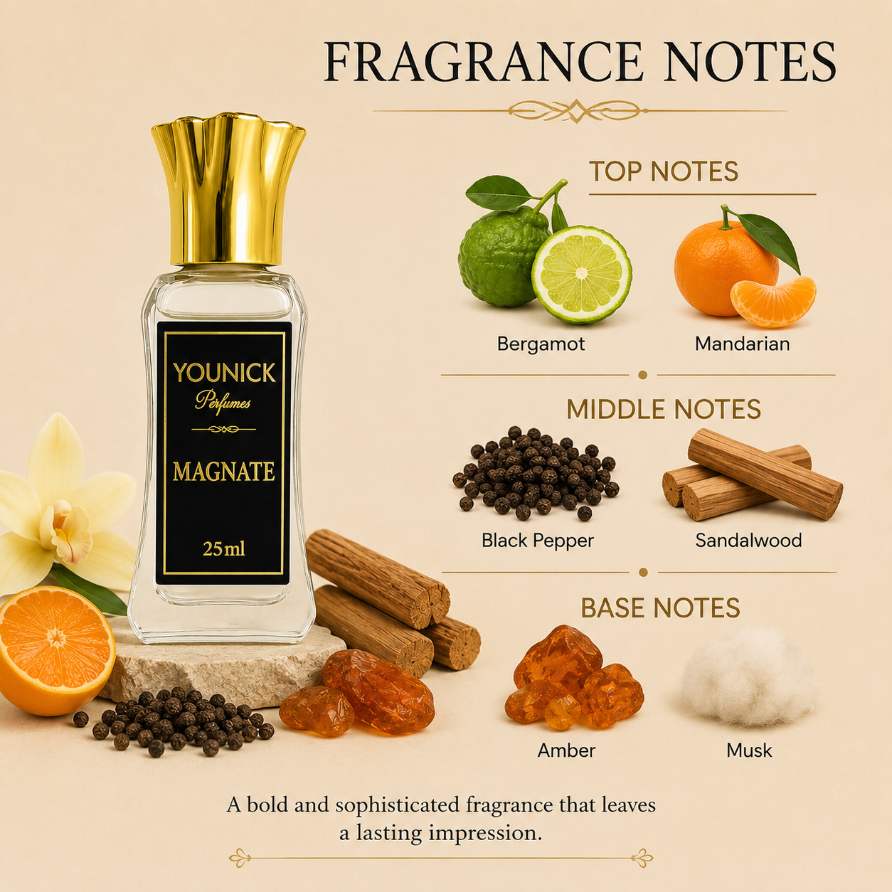 YOUNICK MAGNATE Premium Attar | Long Lasting Alcohol-Free Perfume Oil