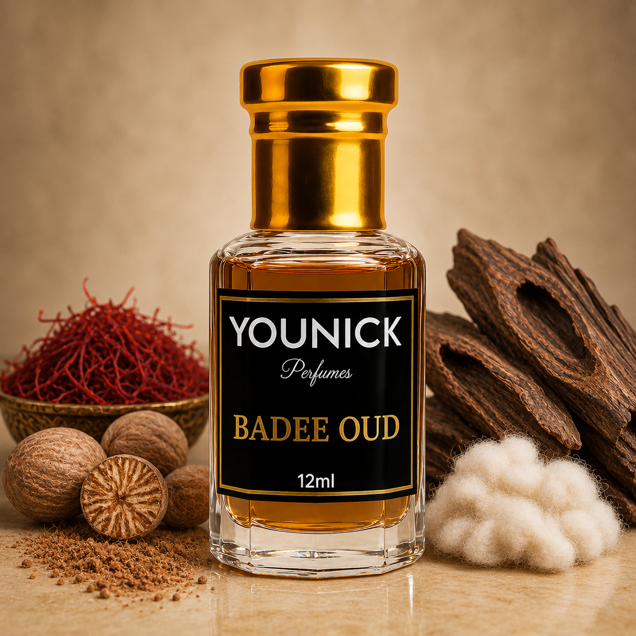 YOUNICK BADEE OUD Premium Attar | Alcohol-Free Long Lasting Perfume Oil | Warm Spicy Woody Unisex Fragrance