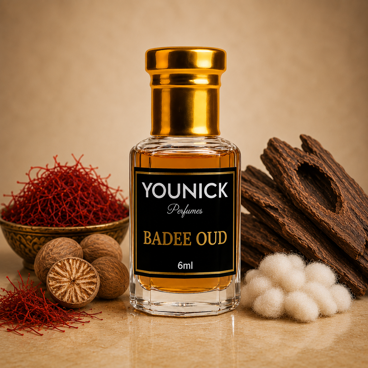 YOUNICK BADEE OUD Premium Attar | Alcohol-Free Long Lasting Perfume Oil | Warm Spicy Woody Unisex Fragrance