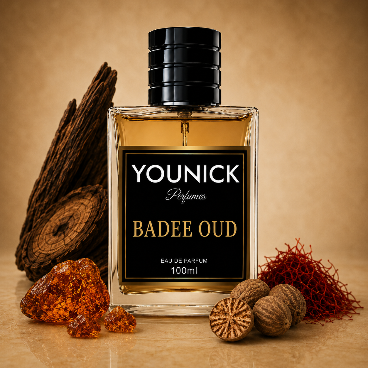 YOUNICK BADEE OUD Eau De Parfum | Premium Long Lasting Perfume for Men & Women | Warm Spicy Woody Oriental Fragrance