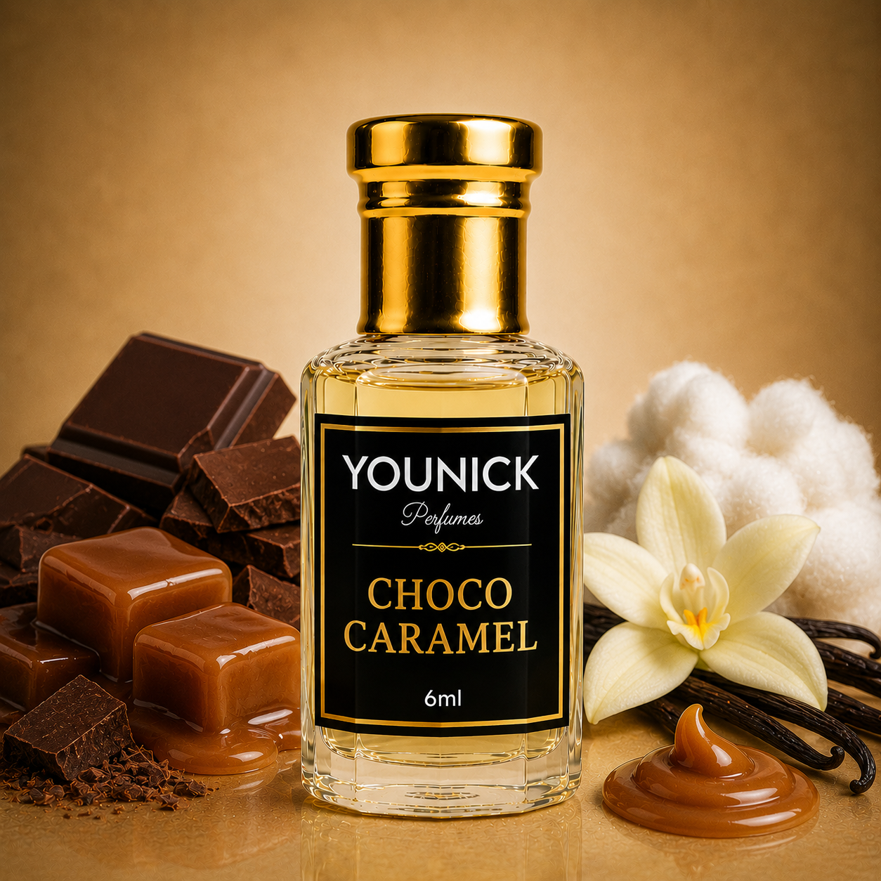 YOUNICK Choco Caramel Premium Attar (BUY 1 GET 1 FREE) | Luxury Long Lasting Gourmand Perfume Oil | Unisex Alcohol-Free Attar