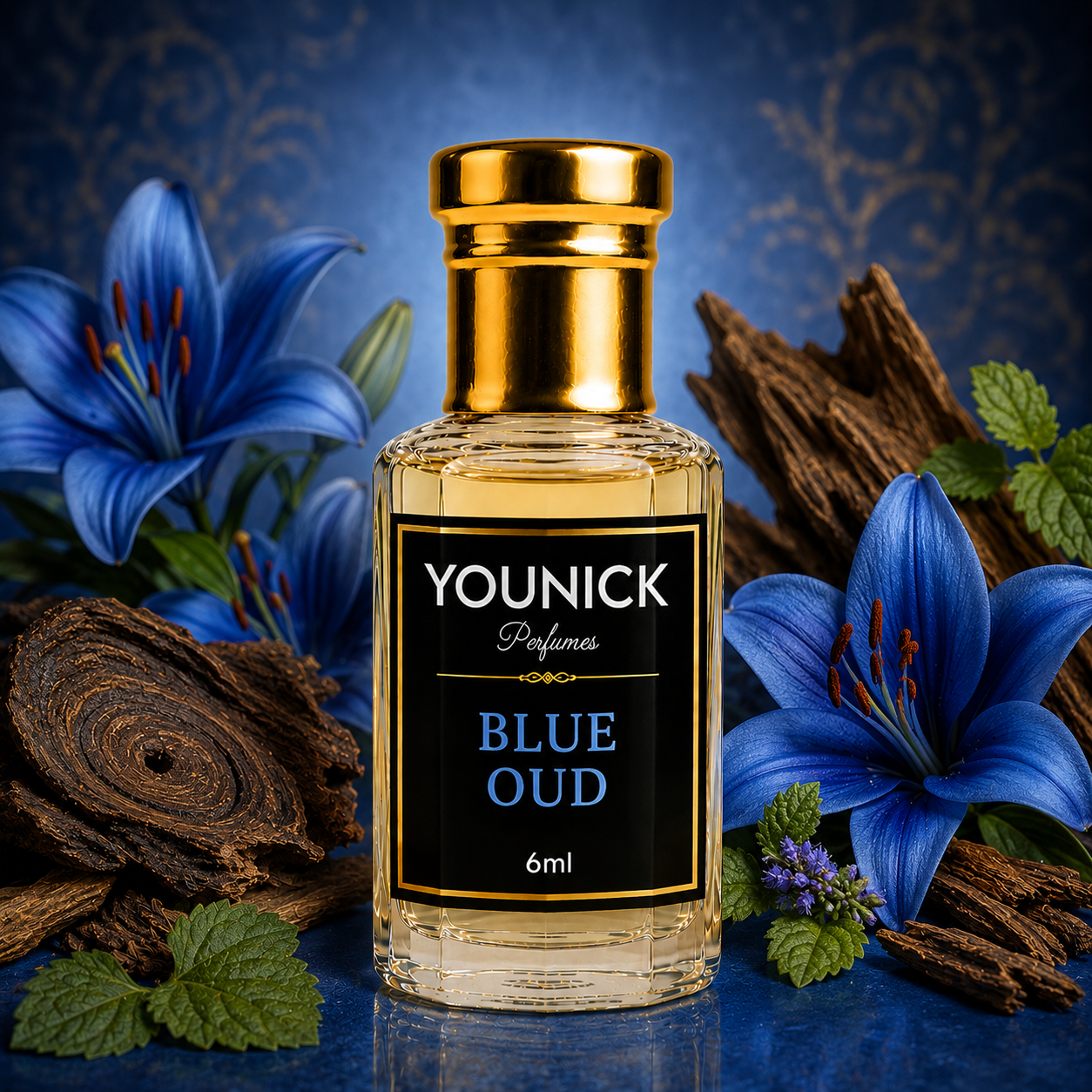 YOUNICK Blue Oud Premium Attar (Inspired by Blue Oud by Ibraheem Al Qurashi) | Luxury Long Lasting Oud Perfume Oil | Unisex Alcohol-Free Attar