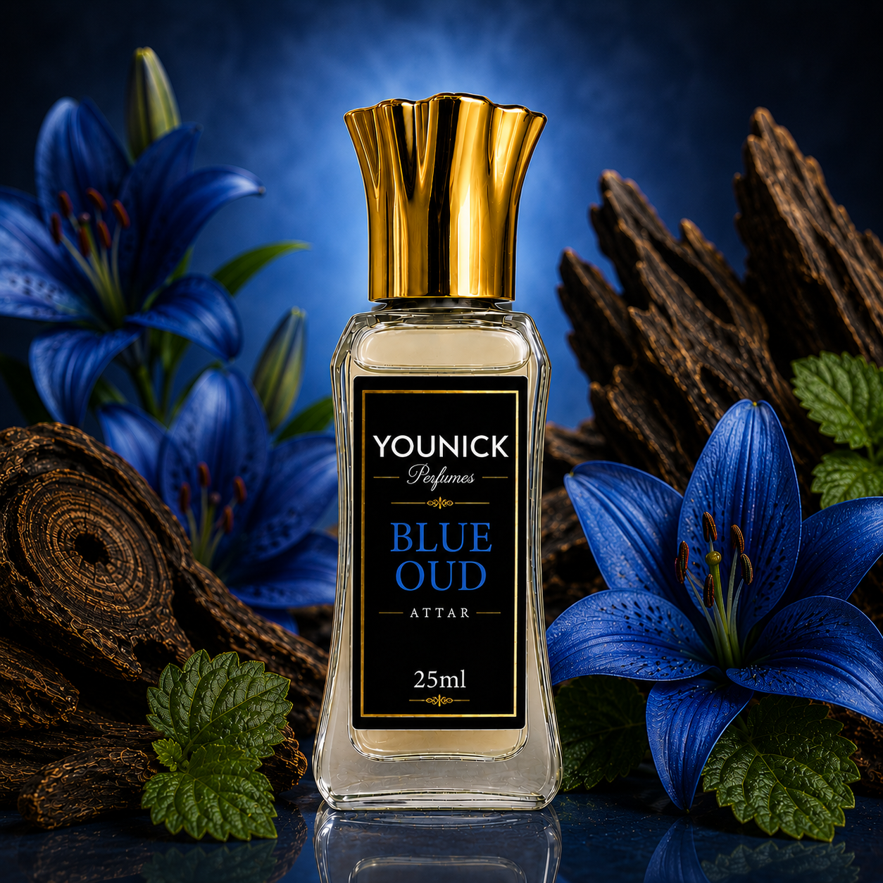 YOUNICK Blue Oud Premium Attar (Inspired by Blue Oud by Ibraheem Al Qurashi) | Luxury Long Lasting Oud Perfume Oil | Unisex Alcohol-Free Attar