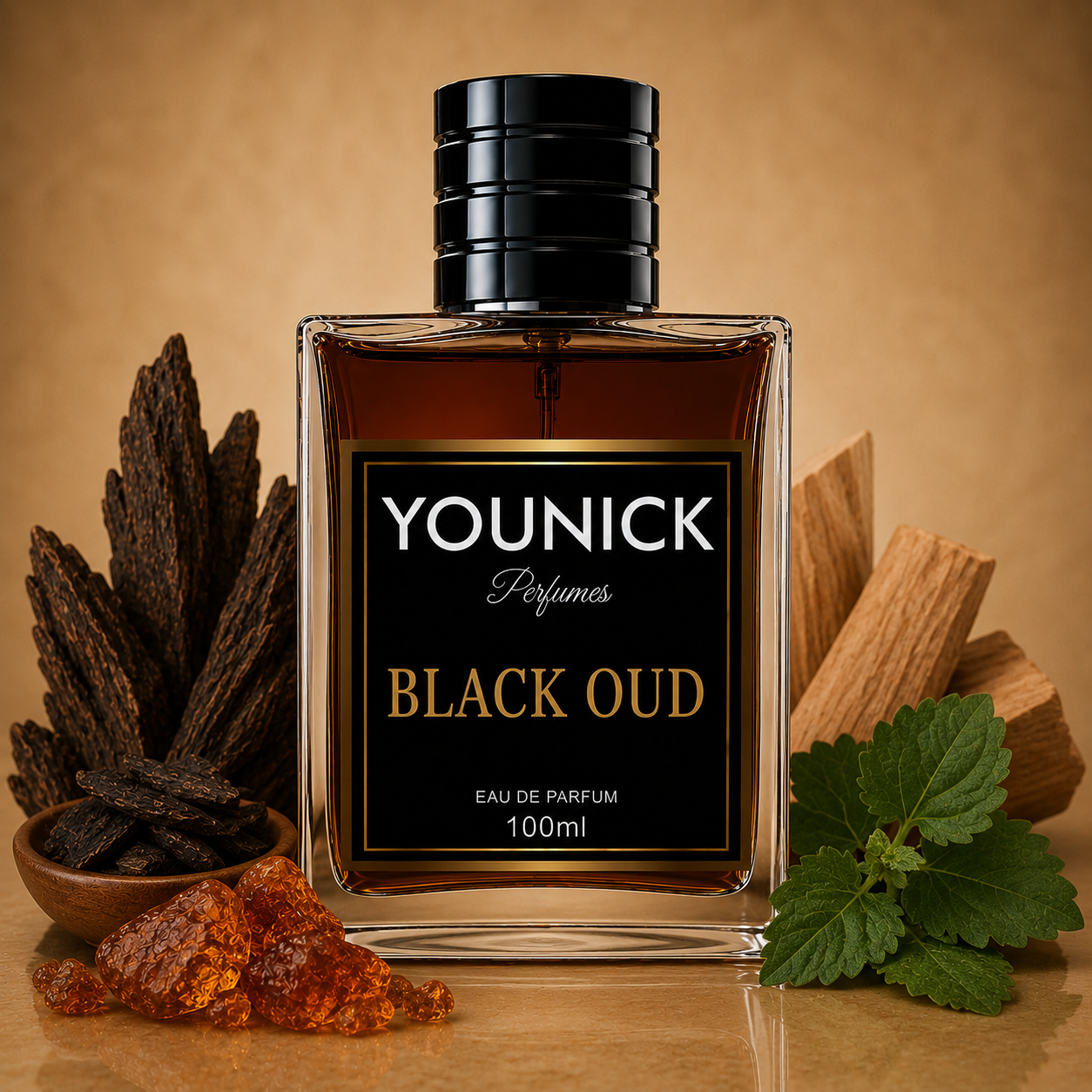 YOUNICK Black Oud Eau De Parfum | Premium Long Lasting Luxury Perfume for Men & Women | Assam Agarwood, Amber, Kerala Sandalwood, Black Musk & Patchouli