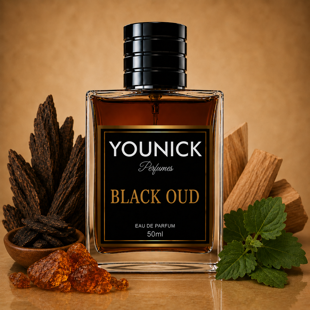 YOUNICK Black Oud Eau De Parfum | Premium Long Lasting Luxury Perfume for Men & Women | Assam Agarwood, Amber, Kerala Sandalwood, Black Musk & Patchouli