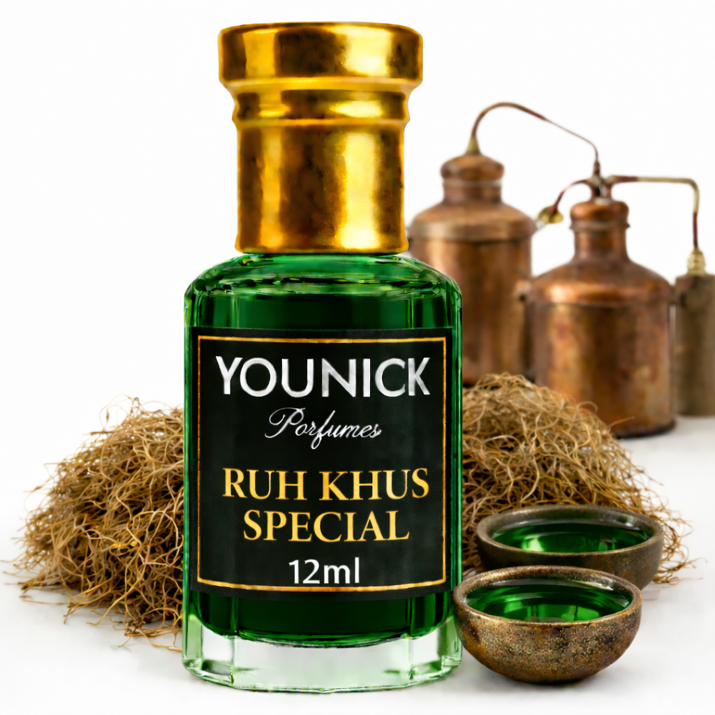 YOUNICK Ruh Khus Attar – Natural Vetiver Perfume Oil | Long Lasting Earthy Attar | Alcohol Free