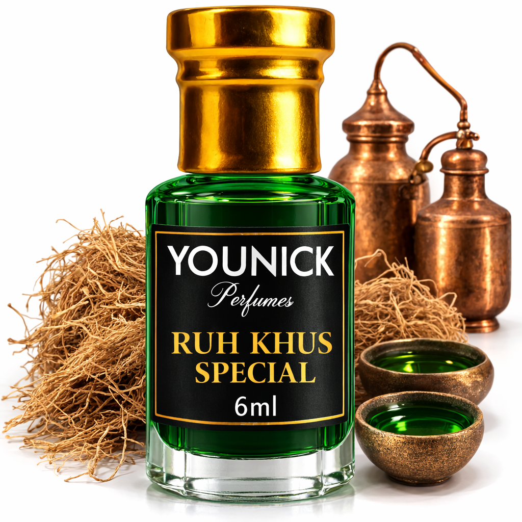YOUNICK Ruh Khus Attar – Natural Vetiver Perfume Oil | Long Lasting Earthy Attar | Alcohol Free