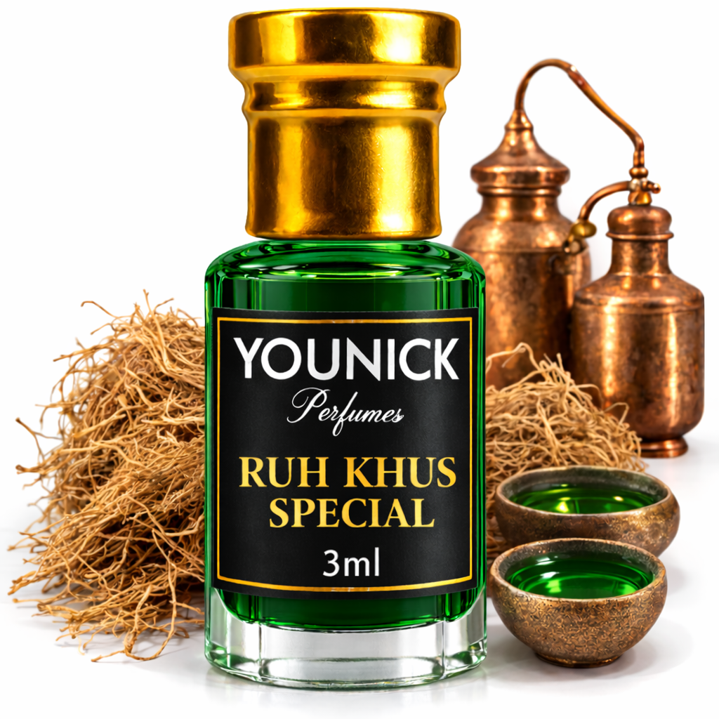 YOUNICK Ruh Khus Attar – Natural Vetiver Perfume Oil | Long Lasting Earthy Attar | Alcohol Free