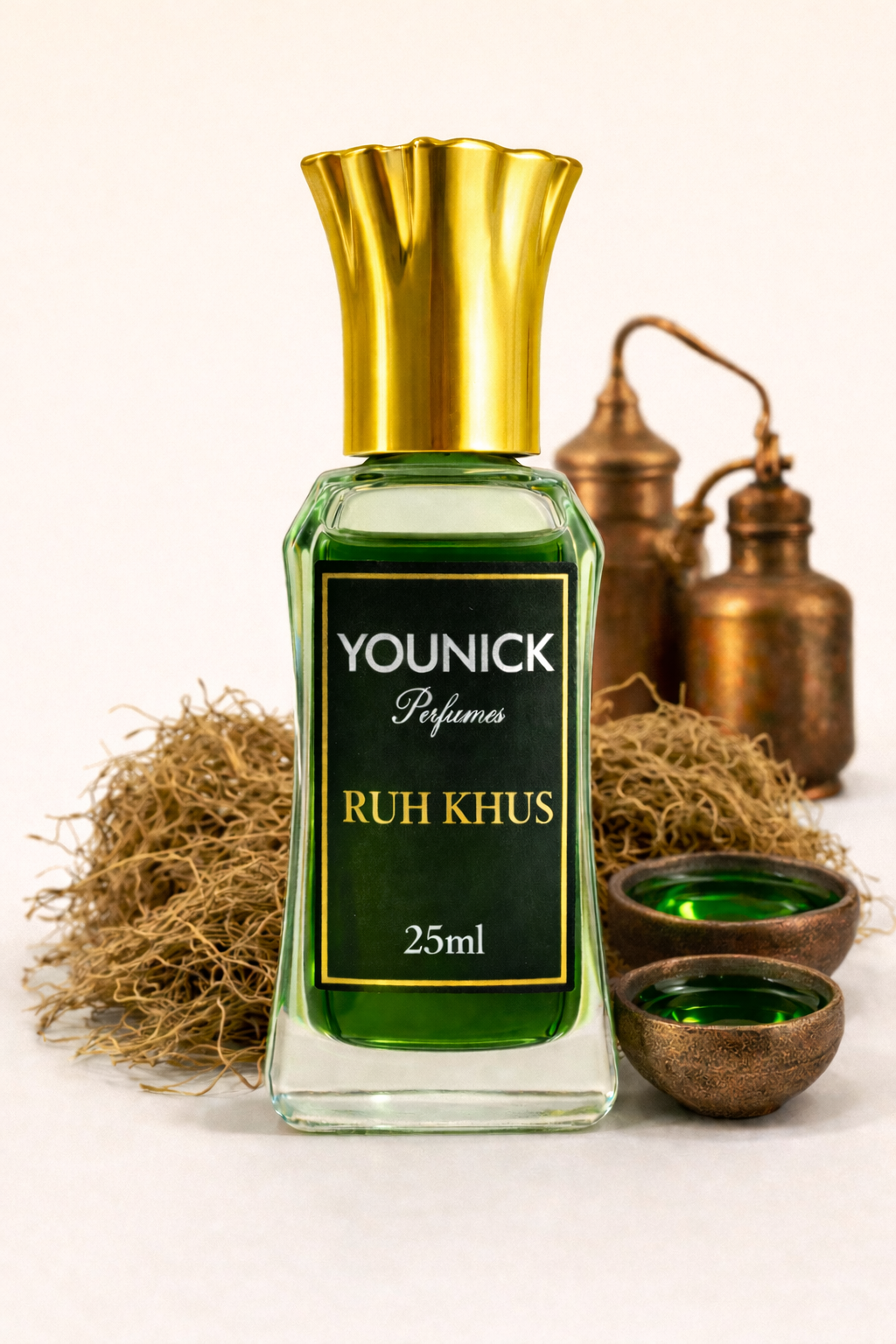 YOUNICK Ruh Khus Attar – Natural Vetiver Perfume Oil | Long Lasting Earthy Attar | Alcohol Free