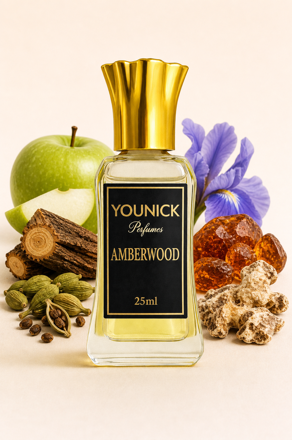 AMBER WOOD Attar by YOUNICK – Fresh Spicy Woody Amber Perfume Oil