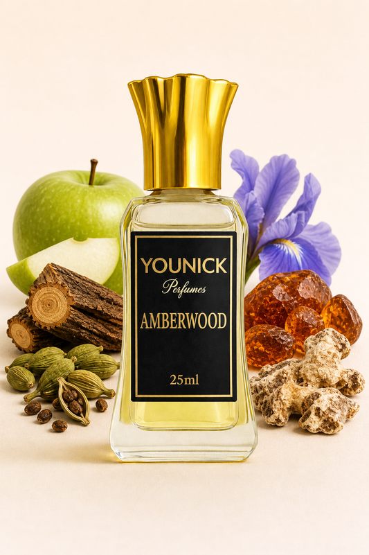 AMBER WOOD Attar by YOUNICK – Fresh Spicy Woody Amber Perfume Oil