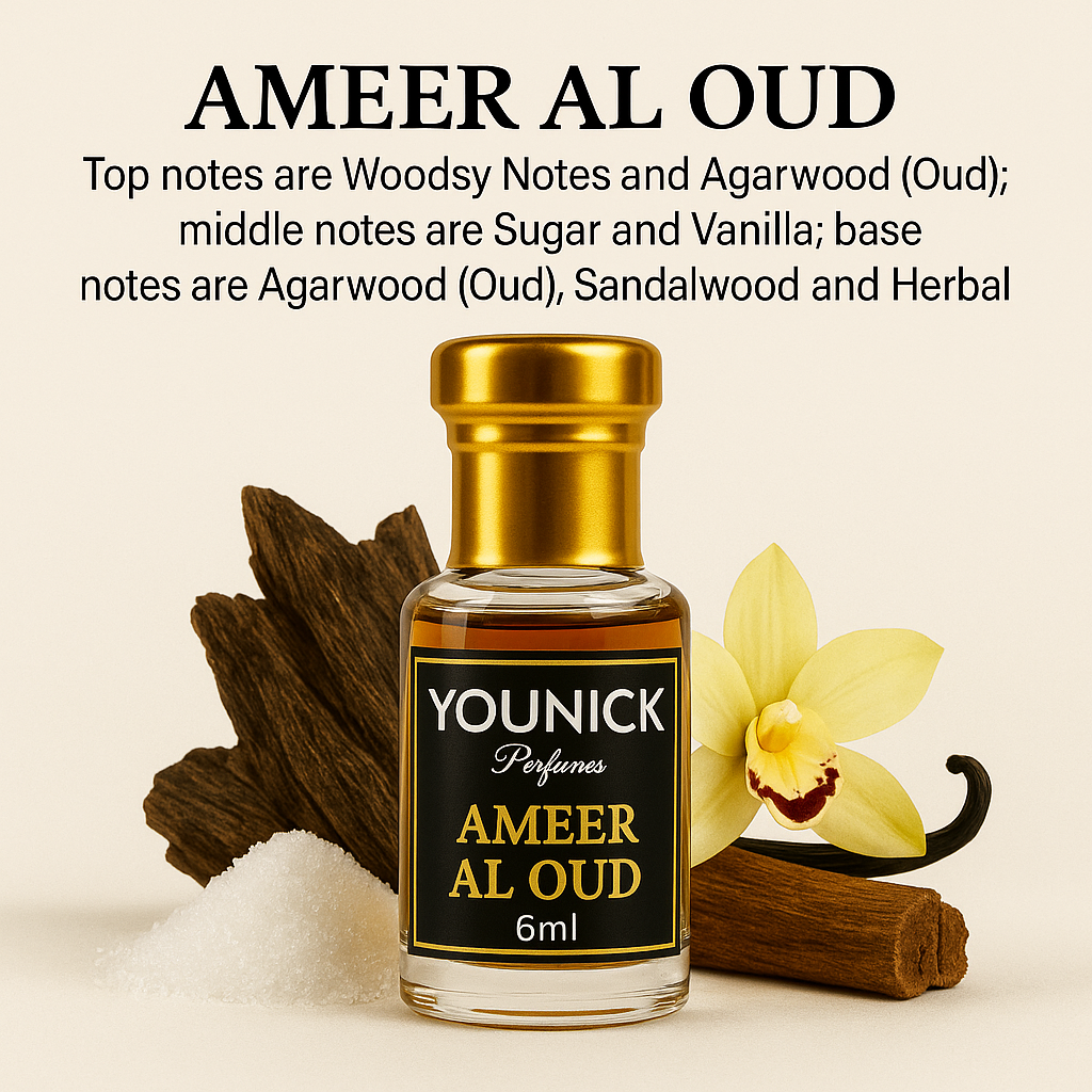 YOUNICK Combo of 3 Premium Oud Attars (Musk Oud, Mafia Oud & Ameer Al Oud) | Long Lasting Arabic Fragrance | Non-Alcoholic Attar Oils | 6ml × 3
