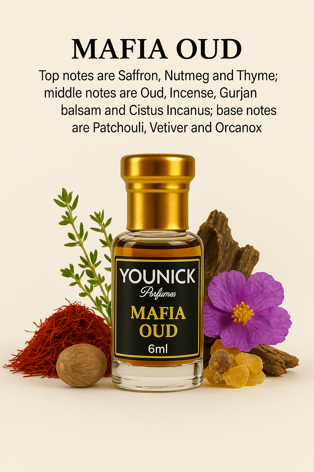 YOUNICK Combo of 3 Premium Oud Attars (Musk Oud, Mafia Oud & Ameer Al Oud) | Long Lasting Arabic Fragrance | Non-Alcoholic Attar Oils | 6ml × 3