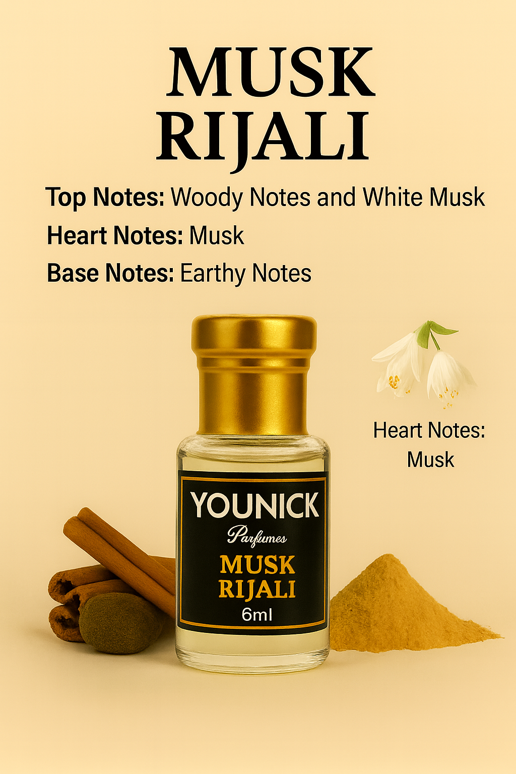 YOUNICK Combo of 3 Premium Musk Attars (Musk Rijali, Musk Tahara & Musk On Fire) | Long Lasting Non-Alcoholic Attar Oils | 6ml × 3
