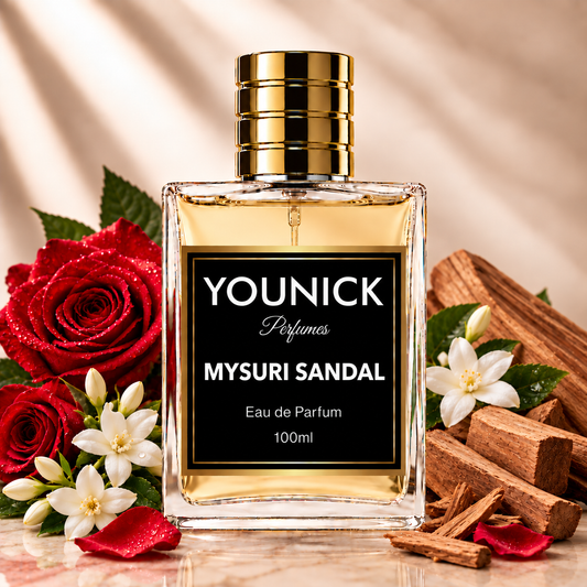 YOUNICK Mysuri Sandal Eau de Parfum – Long-Lasting Premium Sandalwood Perfume for Men & Women | 50ml / 100ml