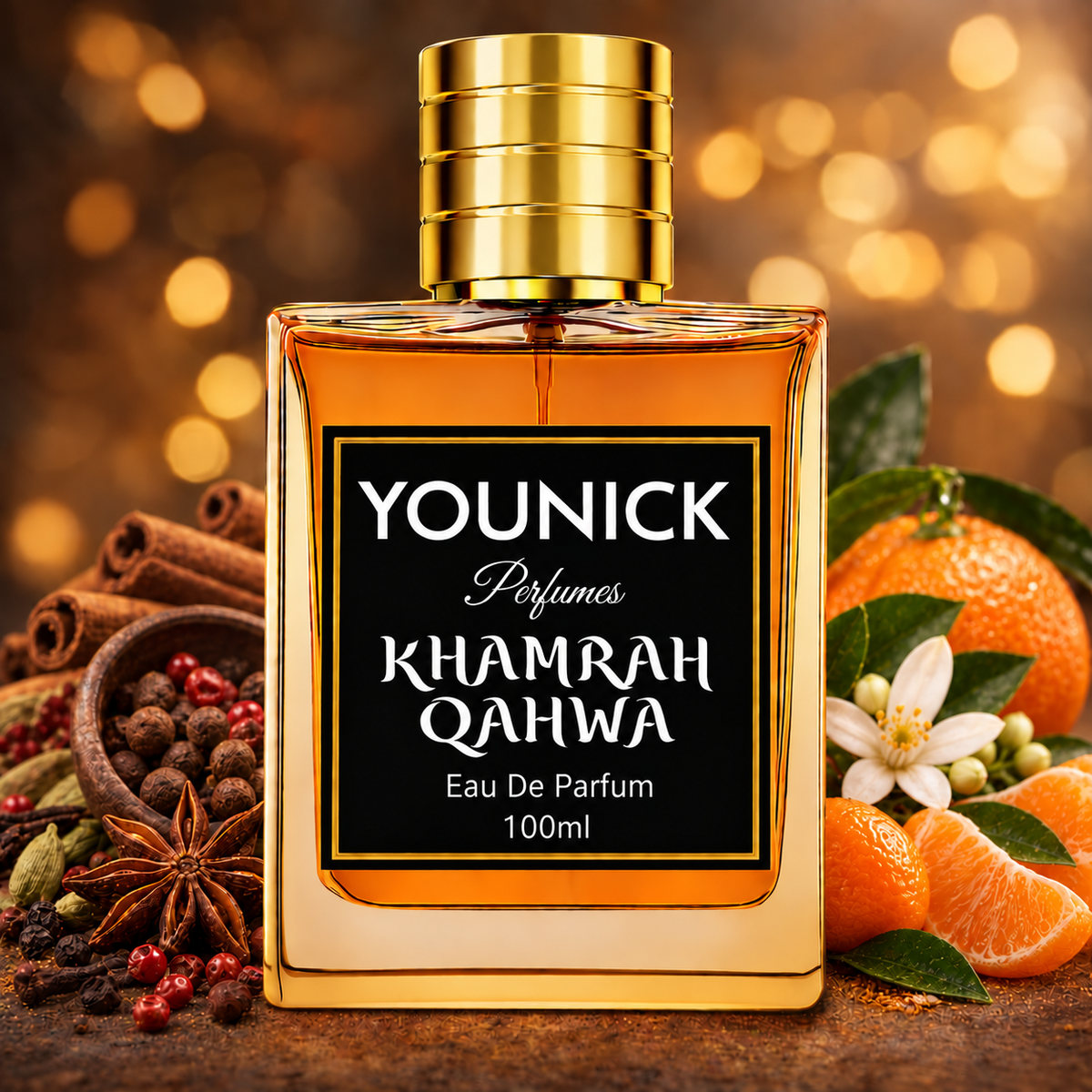 YOUNICK Khamrah Qahwa Eau De Parfum – Inspired Version of Khamrah Qahwa by Lattafa | Warm, Spicy & Coffee Fragrance