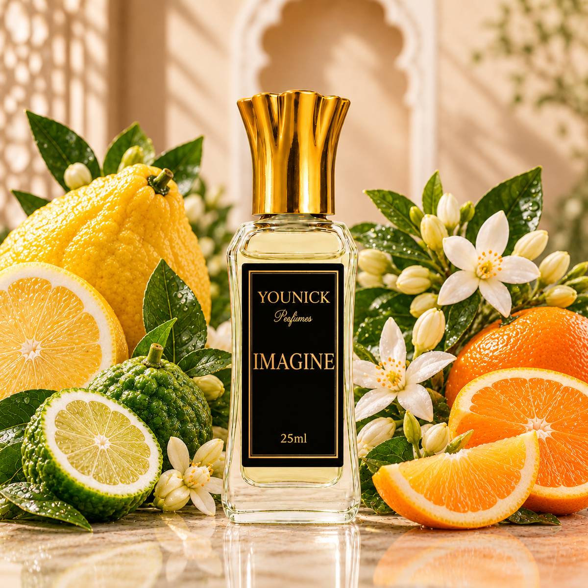 YOUNICK IMAGINE Attar – Concentrated Perfume Oil A refreshing citrus fragrance with elegant neroli, warm spices and a sophisticated woody finish.