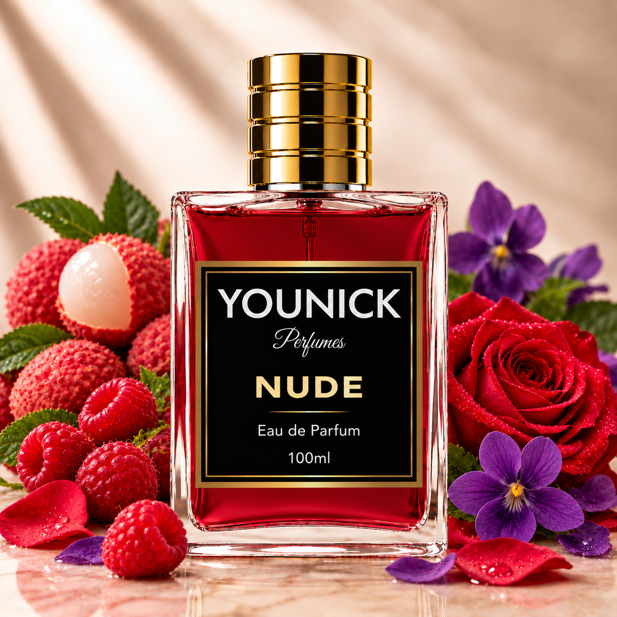 YOUNICK NUDE Eau de Parfum Inspired by Nude by Titan Skinn – Lychee, Raspberry & Rose Fragrance