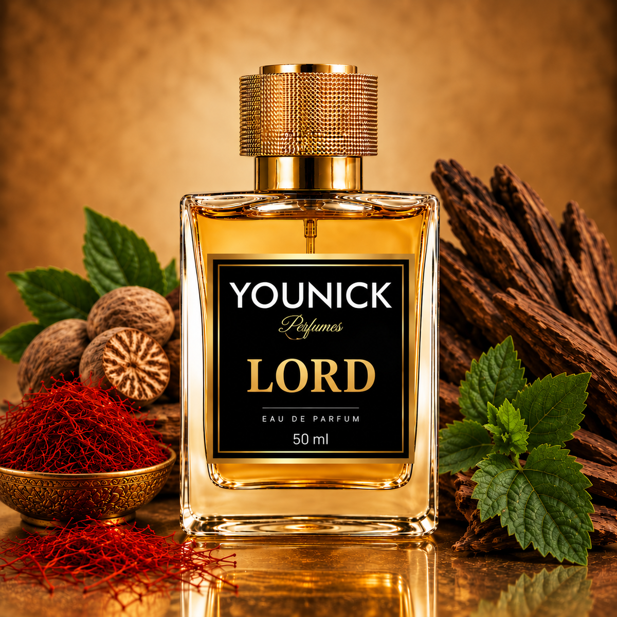 YOUNICK LORD Eau De Parfum – Premium Saffron, Oud & Spicy Woody Fragrance | 50ml / 100ml