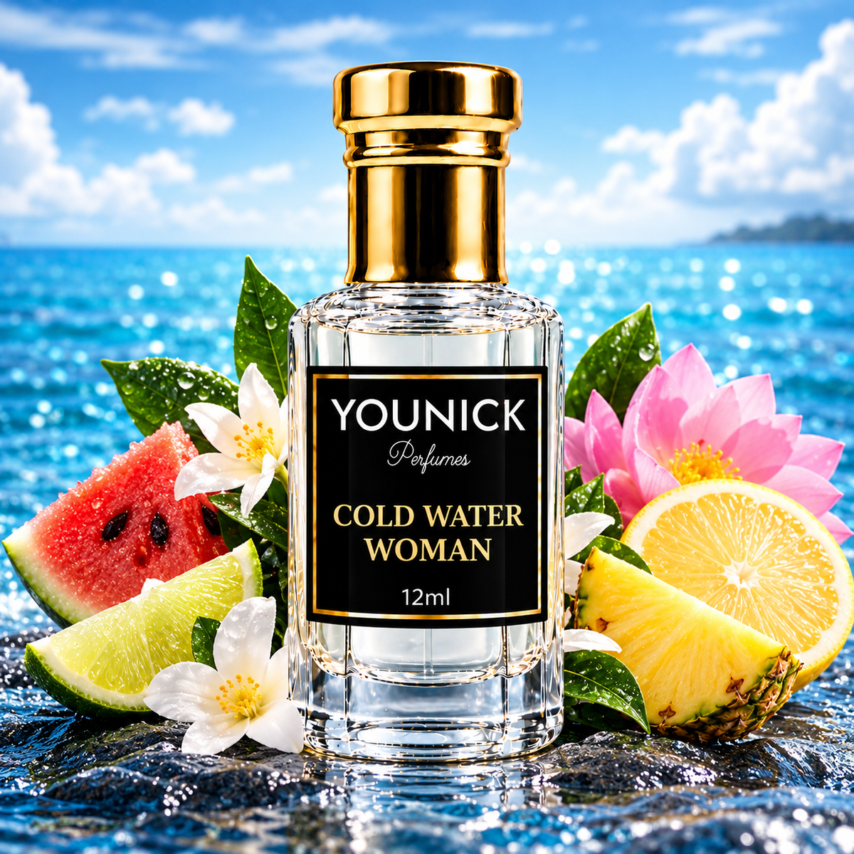 YOUNICK Cold Water Woman Attar 6ml / 12ml / 25ml – Inspired by Davidoff Cool Water Woman