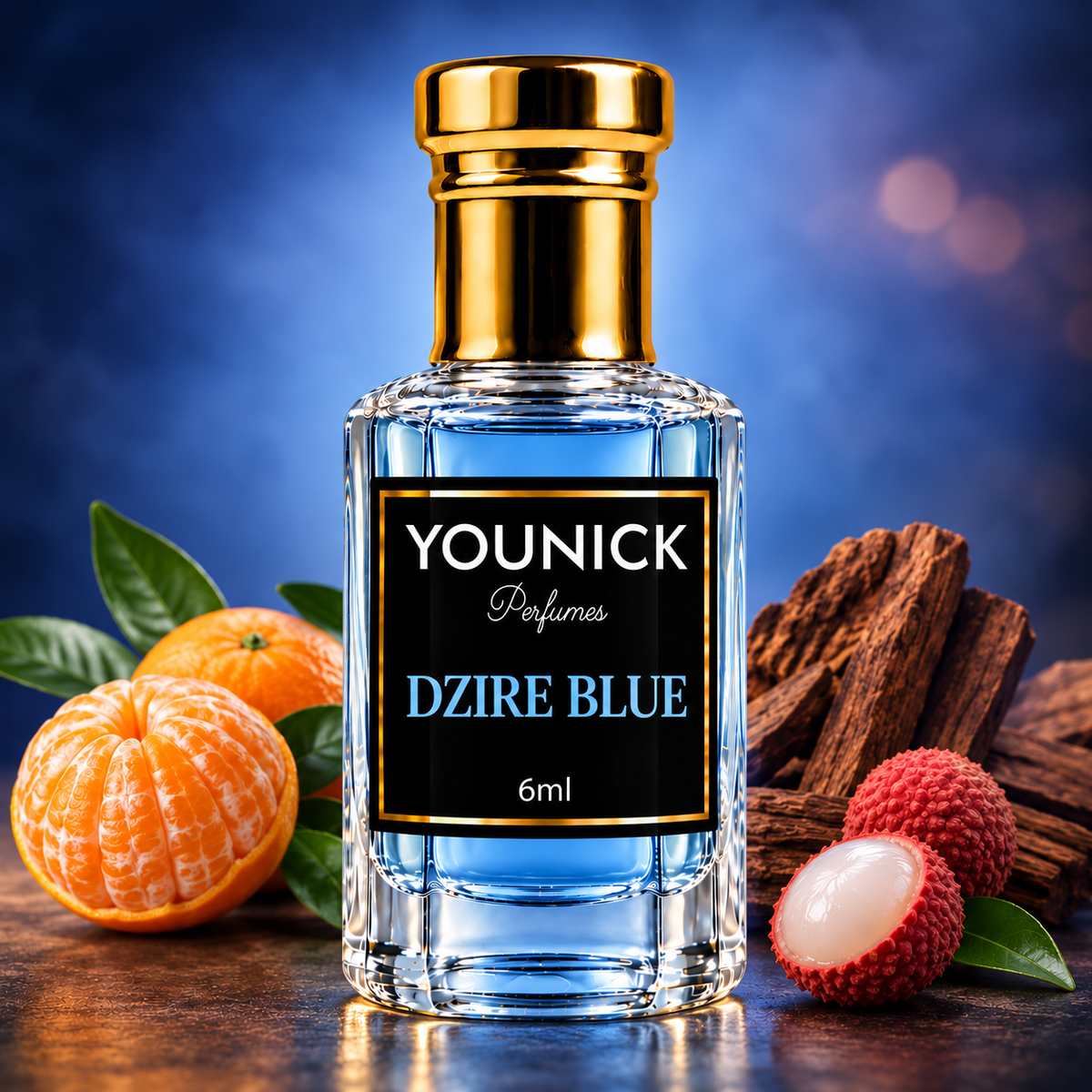 YOUNICK DZIRE BLUE Attar – Fresh Aquatic & Citrus Fragrance | Long-Lasting Attar for Men & Women | 6ml / 12ml / 25ml