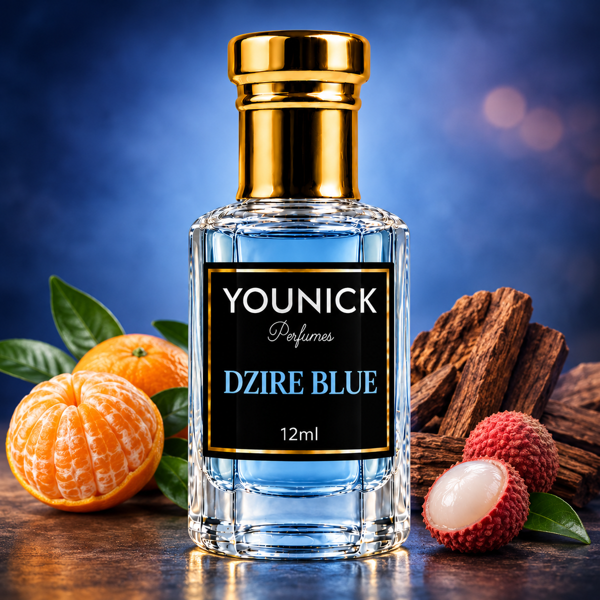 YOUNICK DZIRE BLUE Attar – Fresh Aquatic & Citrus Fragrance | Long-Lasting Attar for Men & Women | 6ml / 12ml / 25ml