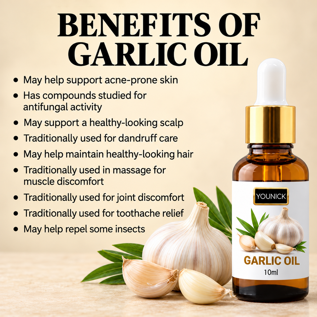 YOUNICK GARLIC OIL ESSENTIAL OIL (LAHSUN OIL) 10ML