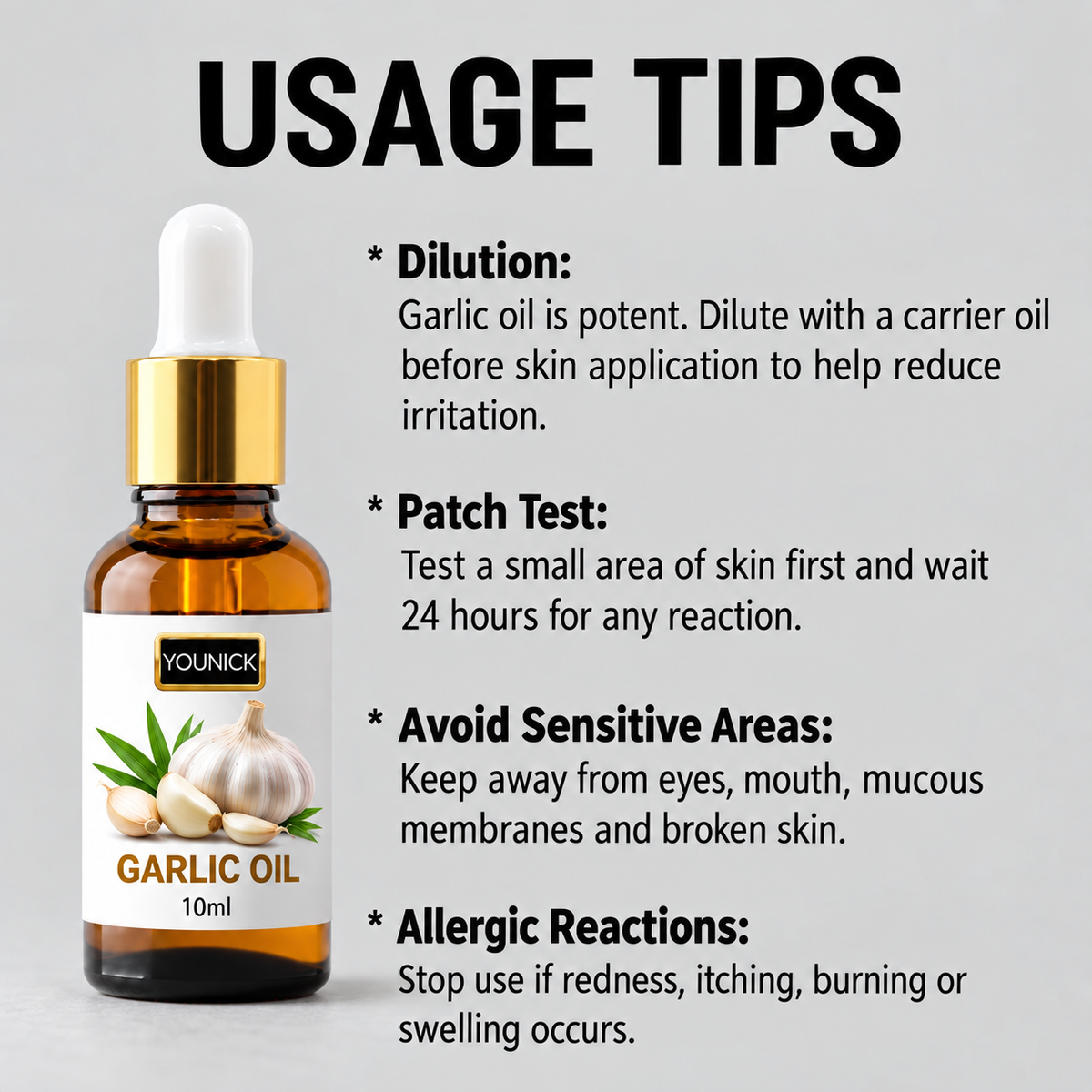 YOUNICK GARLIC OIL ESSENTIAL OIL (LAHSUN OIL) 10ML
