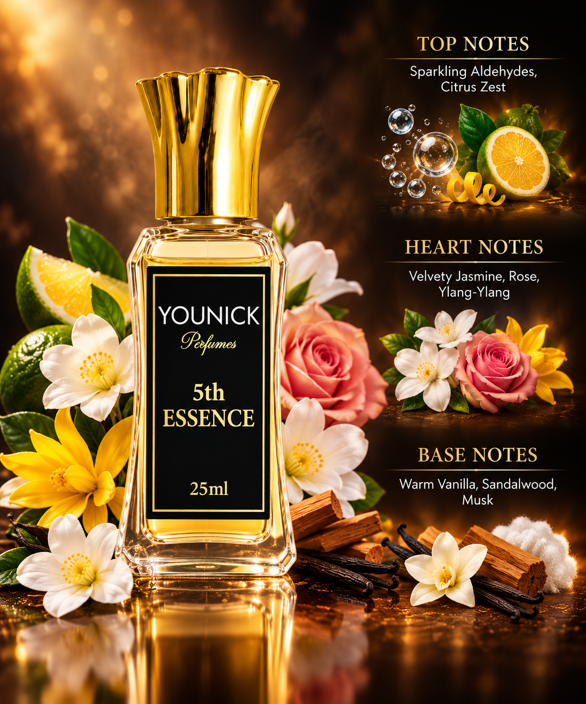 YOUNICK 5th Essence Attar 6ml / 12ml / 25ml – Inspired by Chanel No. 5