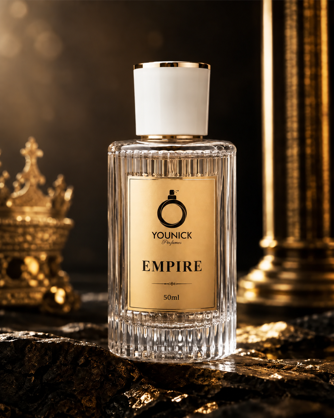 YOUNICK Empire Eau de Parfum| Premium Long-Lasting Luxury Perfume for Men | Rich Saffron, Oudh & Amber Fragrance