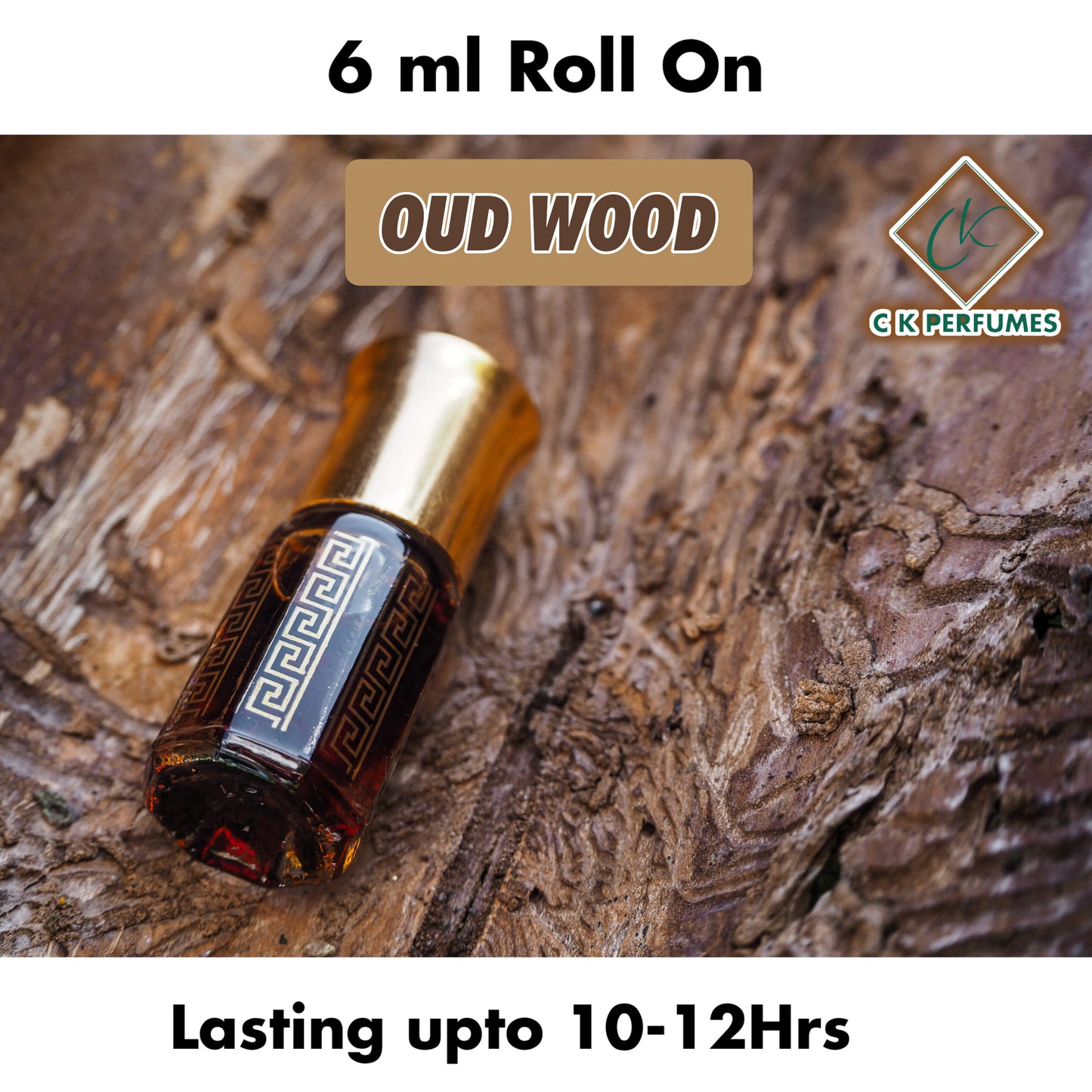 Oudh Wood Masculine Pure Agarwood Attar 6ml Roll On Bottle (Long Lasting Attar) YOUNICK PERFUMES