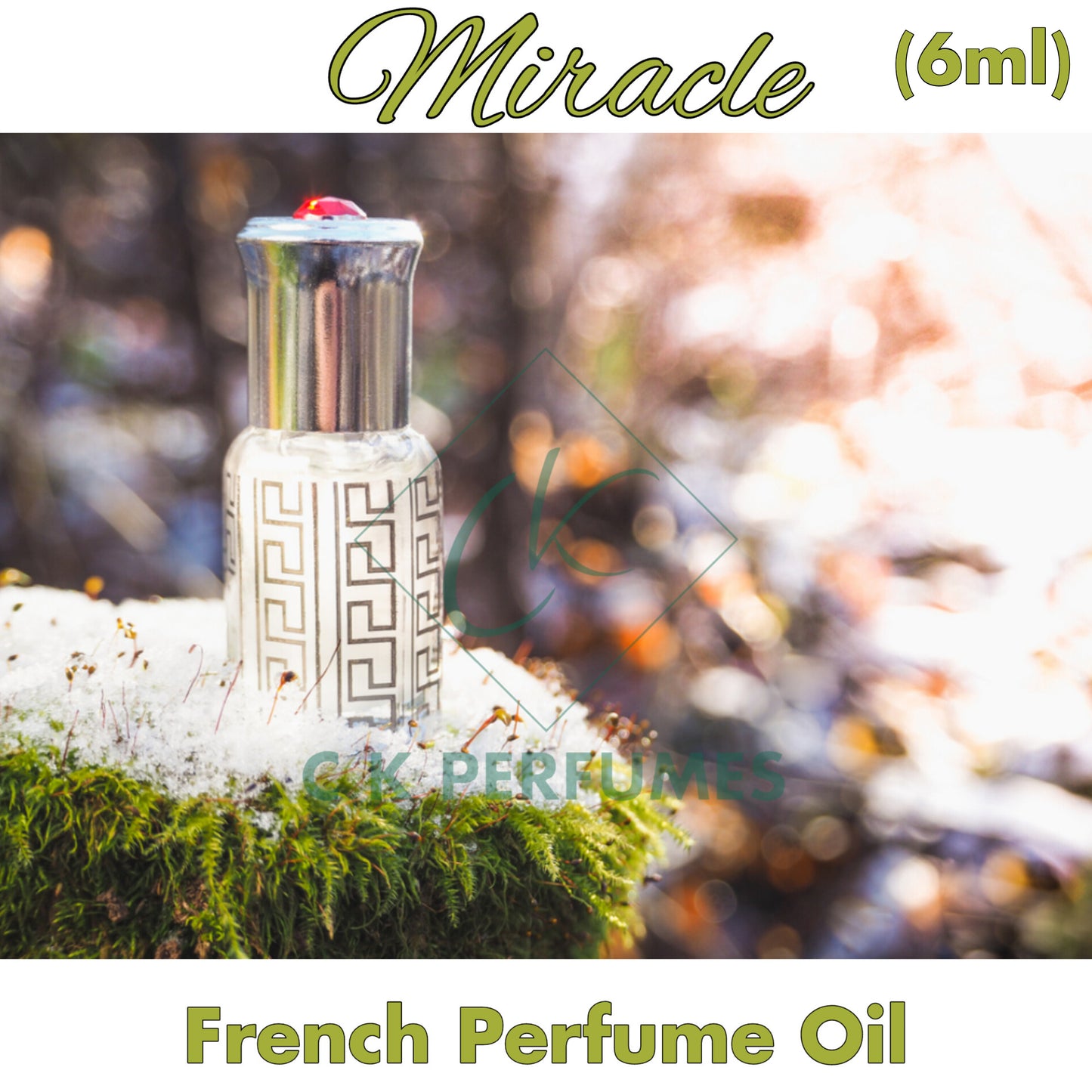 Miracle unisex attar french perfume oil 6ml roll on bottle C K Perfumes