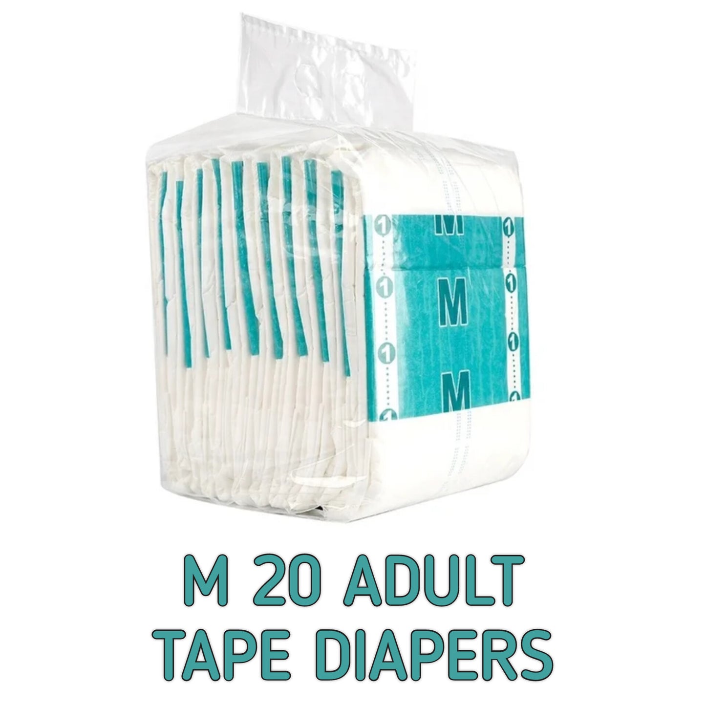 YOUNICK Adult Tape Diapers M (20 pcs Pack, Medium Size)