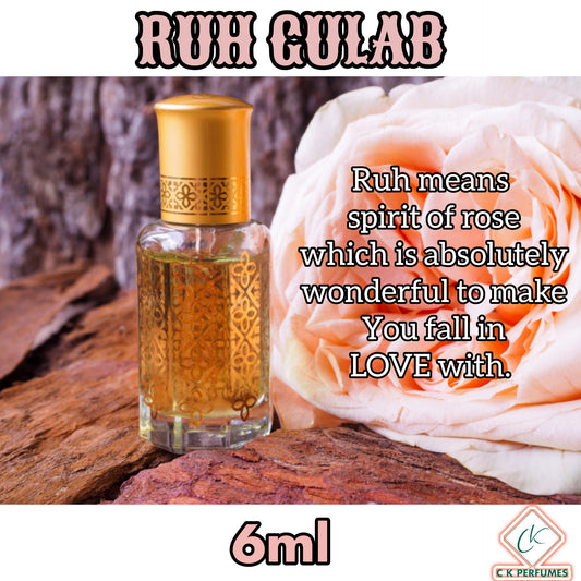 Ruh gulab attar 6ml roll on bottle perfume oil rich rose aroma high quality YOUNICK PERFUMES