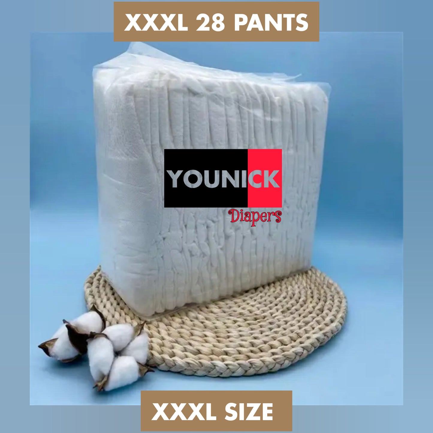 YOUNICK Baby diaper pants XXXL 28 (3XL)