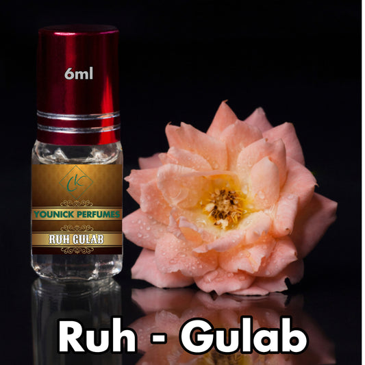 Ruh gulab attar 6ml roll on bottle perfume oil rich rose aroma high quality Younick Perfumes